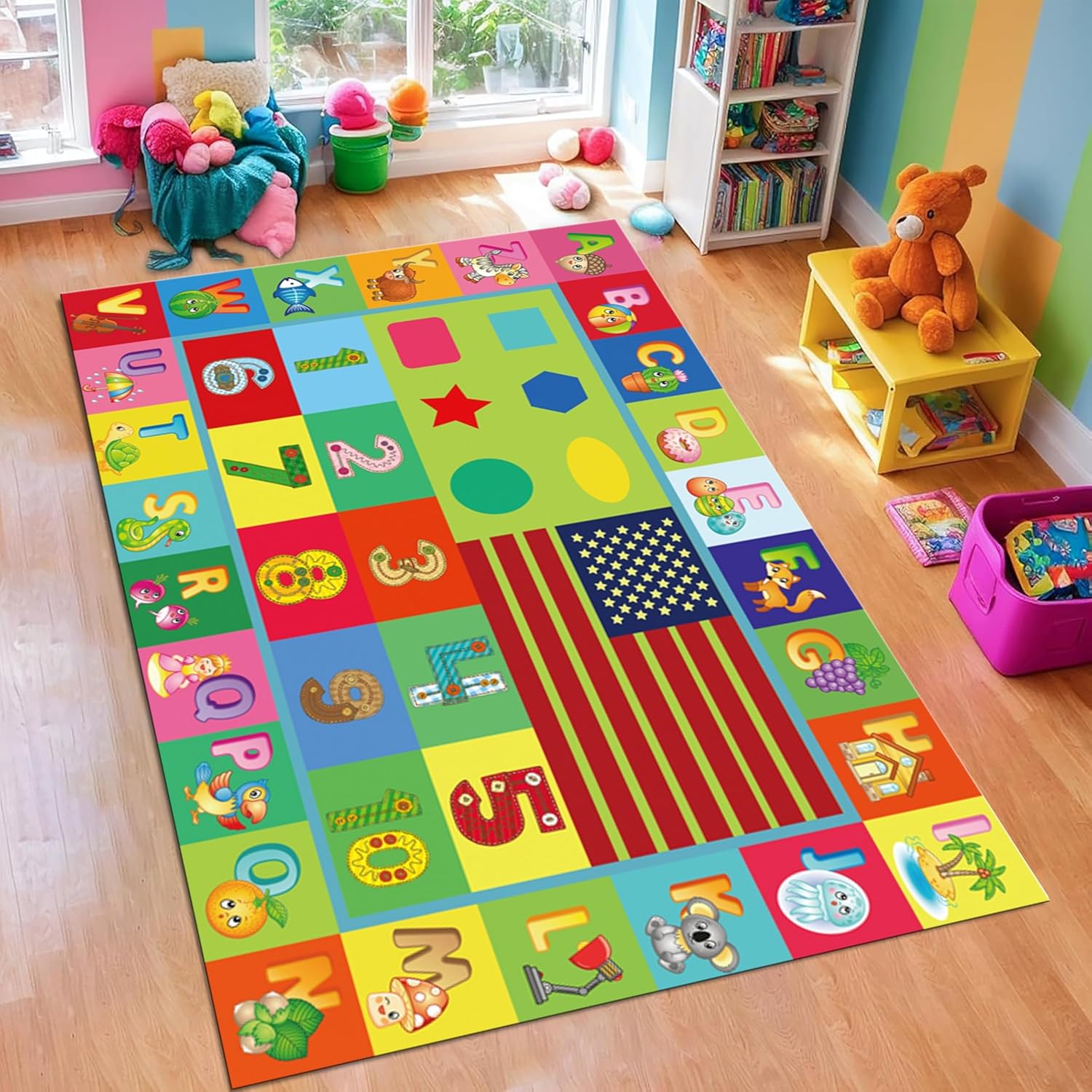 Abc Kids Early Education - พรมห้องเด็ก ABC Early Education, พรมห้องเรียน, พรมปูพื้นในร่มสำหรับเด็ก,