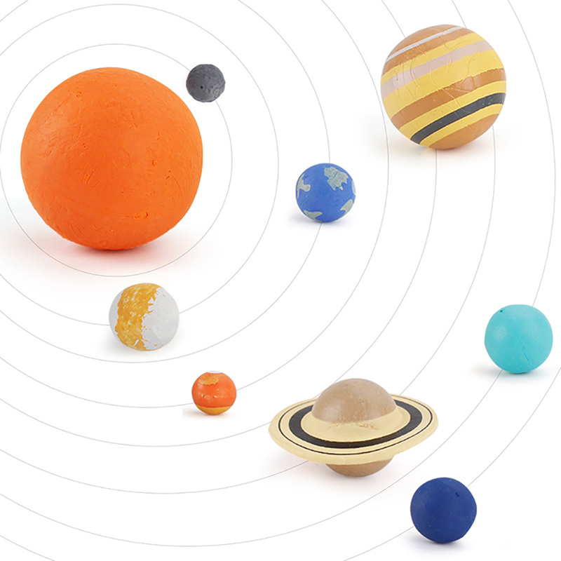 Solar System Model - ชุดจำลองระบบสุริยะ 9 ชิ้น/ชุด แบบจำลองระบบดาวเคราะห์จักรวาล ของเล่นเสริมการเรียนรู้วิทยาศาสตร์