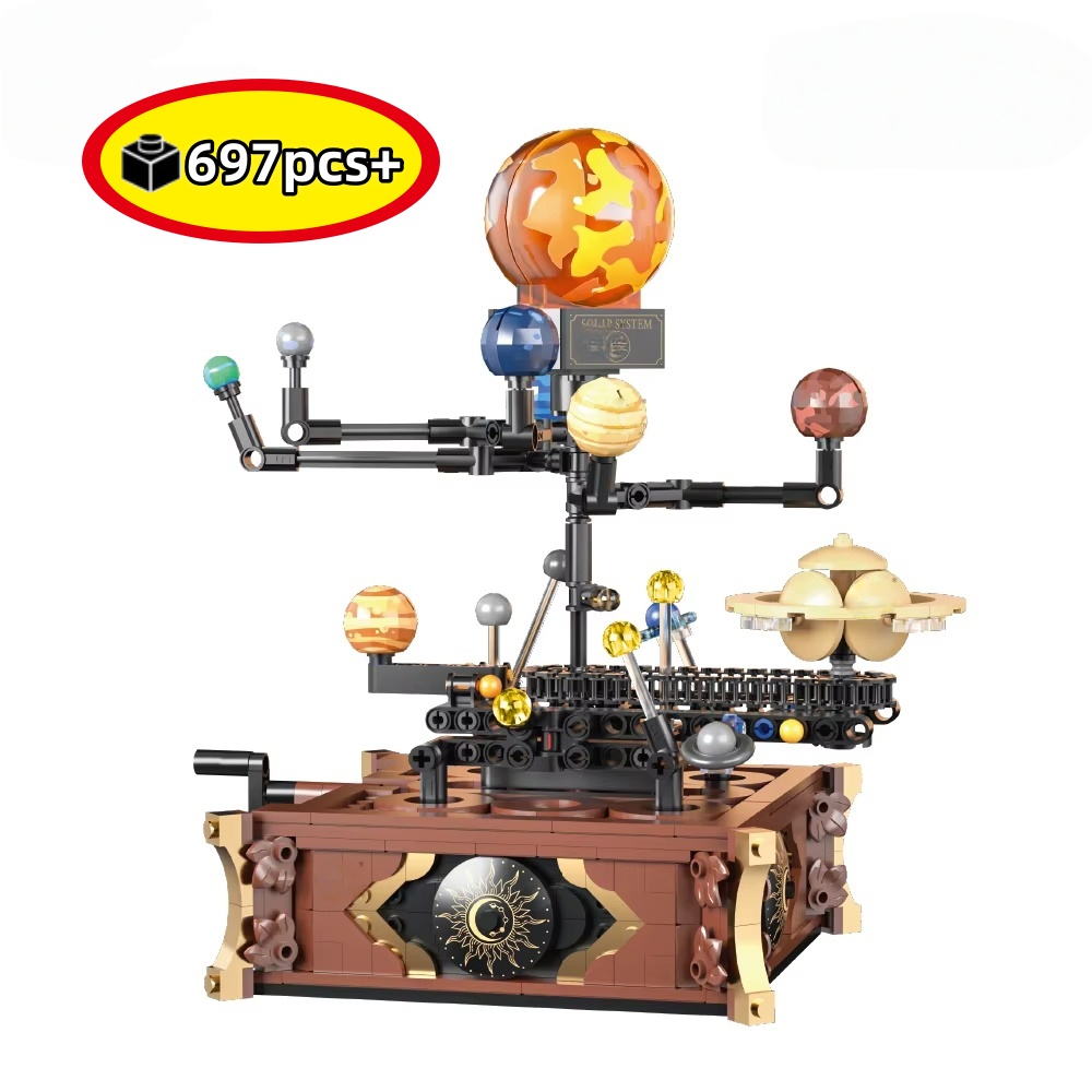 Solar System Model - MOC ชุดสร้างสรรค์ ระบบสุริยะ ชุดตัวต่อแบบ DIY ของตกแต่งโต๊ะทำงาน