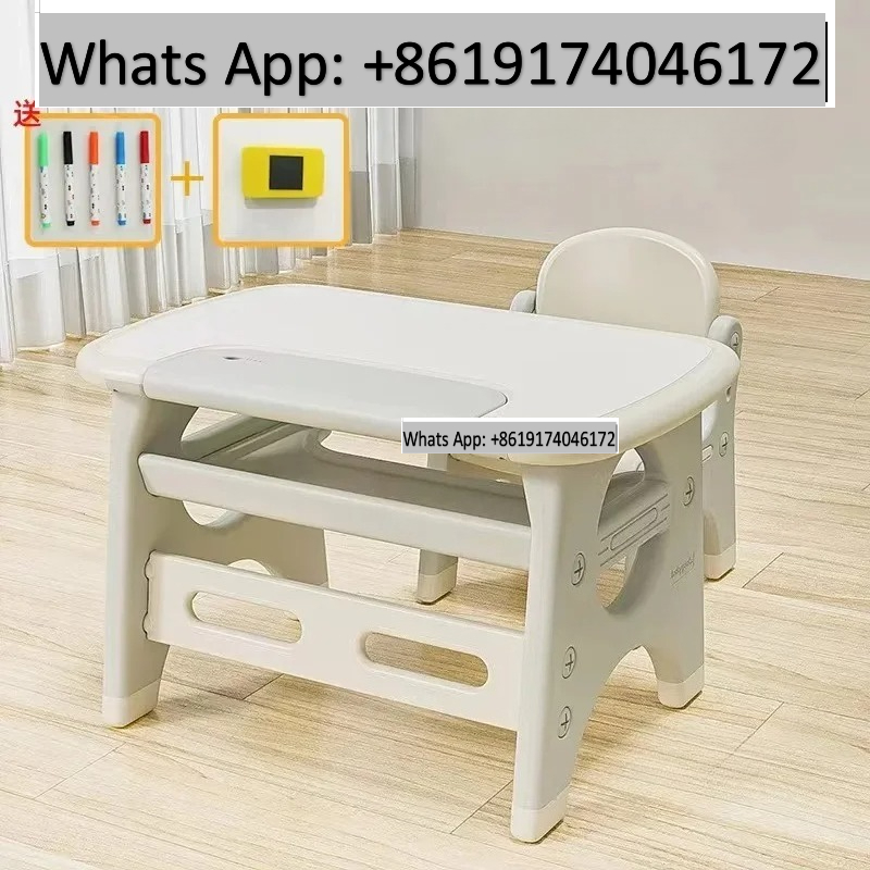 Kids Education Desk - ชุดโต๊ะเก้าอี้เด็กอเนกประสงค์ วาดโต๊ะการศึกษาปฐมวัย โต๊ะอ่านหนังสือและเขียนเด็กที่ทนทานสําหรับโรงเรียนอนุบาล