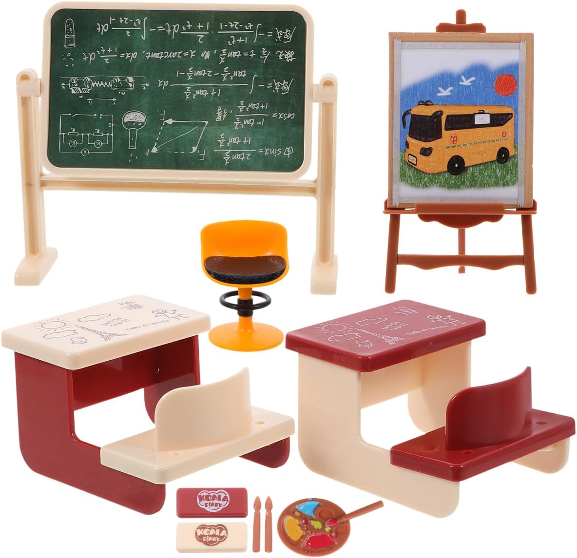 ชุดเฟอร์นิเจอร์ขนาดจิ๋ว โต๊ะแล - Kids Education Desk บทวิจารณ์และราคา