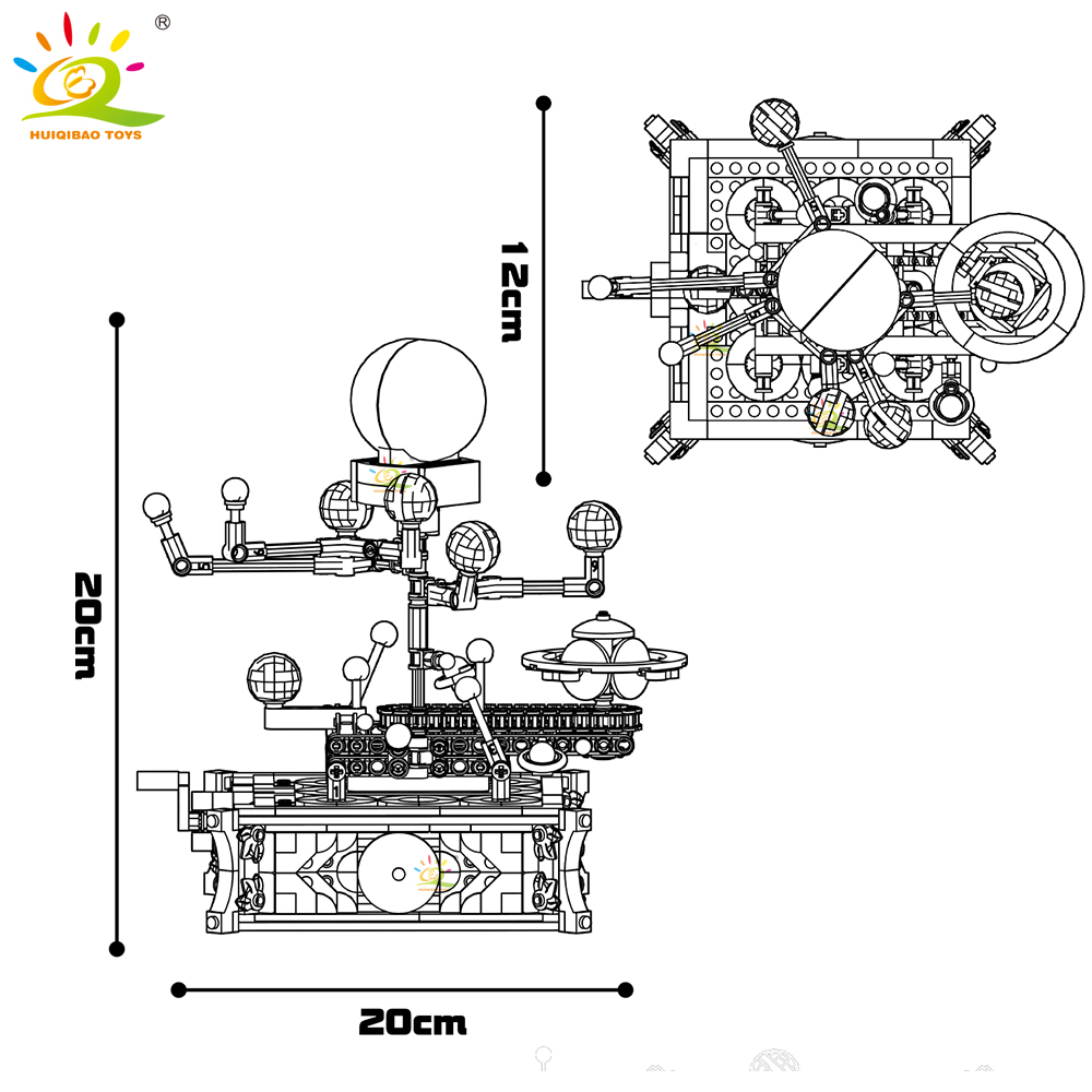 HUIQIBAO MOC Space Solar ระบบ  - Solar System Model บทวิจารณ์และราคา