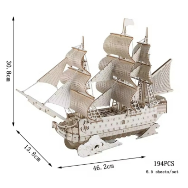 DIY เรือใบเรือของเล่น 3D ปริศน - Kids Education Desk บทวิจารณ์และราคา