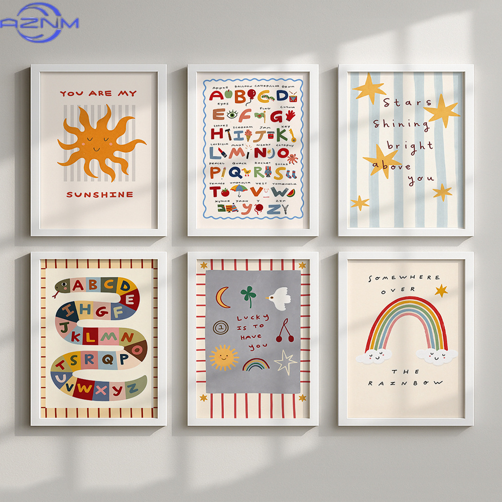 ชุดโปสเตอร์ผ้าแคนวาส 6 ชิ้น ตก - Inspirational Kids Education Quotes บทวิจารณ์และราคา
