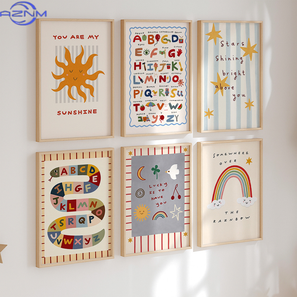 ชุดโปสเตอร์ผ้าแคนวาส 6 ชิ้น ตก - Inspirational Kids Education Quotes บทวิจารณ์และราคา