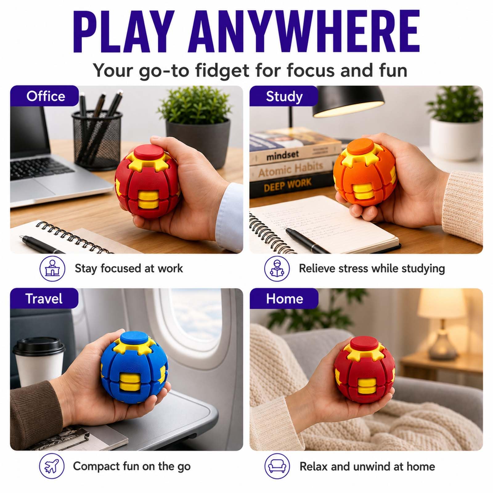 ลูกบอลหมุนวิเศษ ฟิดเจ็ตสปินเนอ - Kids Education Desk บทวิจารณ์และราคา