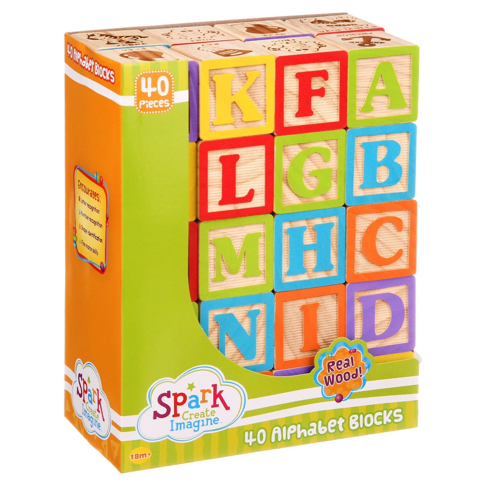 ABC ชุดบล็อกไม้ 40 ชิ้น ของเล่ - Abc Kids Early Education บทวิจารณ์และราคา