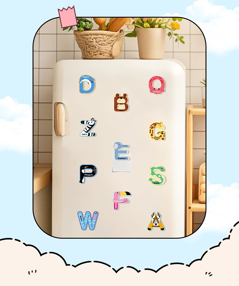 สติ๊กเกอร์ติดตู้เย็นแม่เหล็กตั - Abc Kids Early Education บทวิจารณ์และราคา