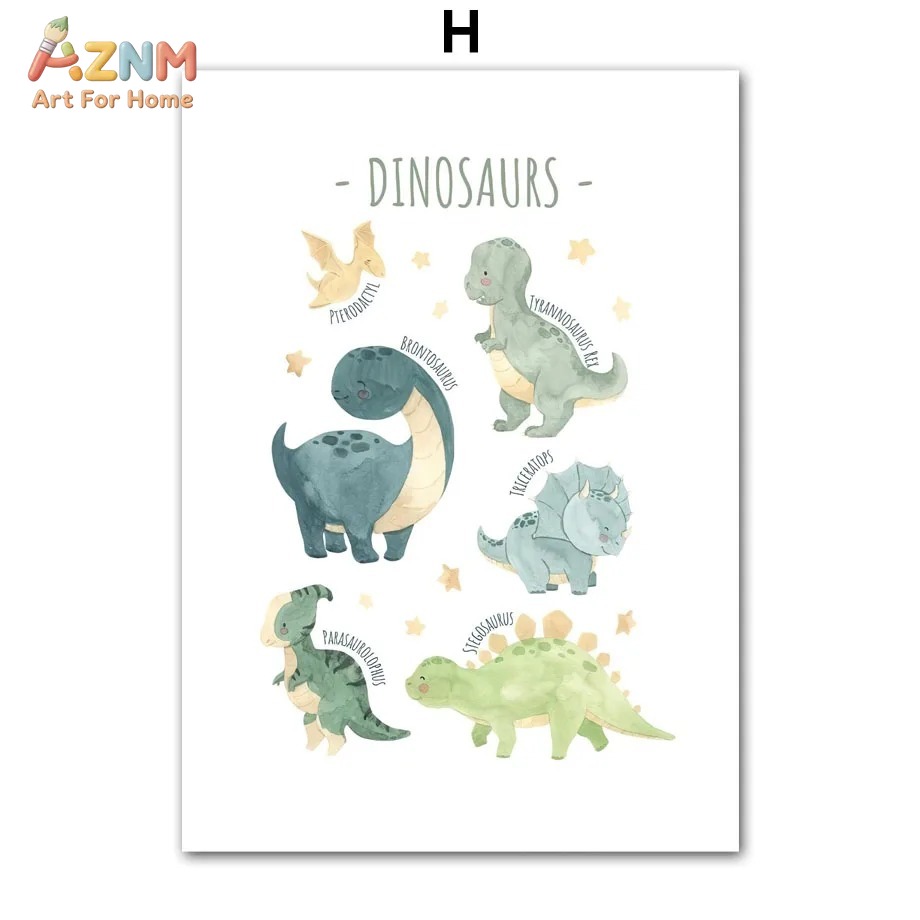 ภาพวาดสีน้ำไดโนเสาร์ ตัวอักษร  - Inspirational Kids Education Quotes บทวิจารณ์และราคา