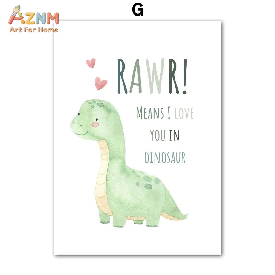 ภาพวาดสีน้ำไดโนเสาร์ ตัวอักษร  - Inspirational Kids Education Quotes บทวิจารณ์และราคา