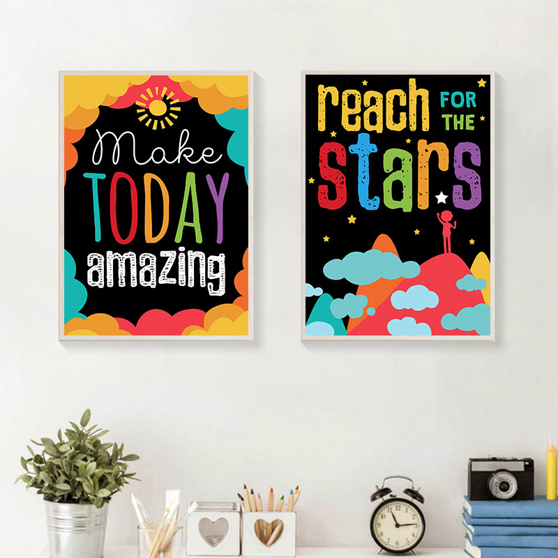 สีสันน่ารัก Dream คําคมใหญ่ผ้า - Inspirational Kids Education Quotes บทวิจารณ์และราคา